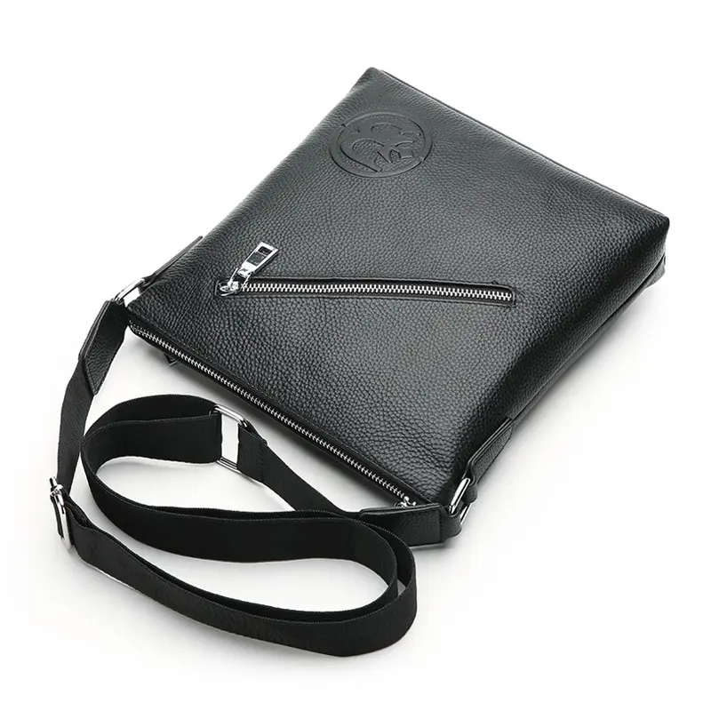 Leather Messenger Bag Hanging Men's Business Cross