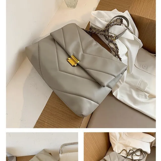 One shoulder Messenger Bag Net Celebrity Big Tote Female Bag Grey - Shop at LoveMi
