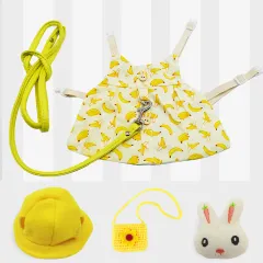 Pet Rabbit Rabbit Garden Small Banana Clothes Traction Rope - Full Set - View 1