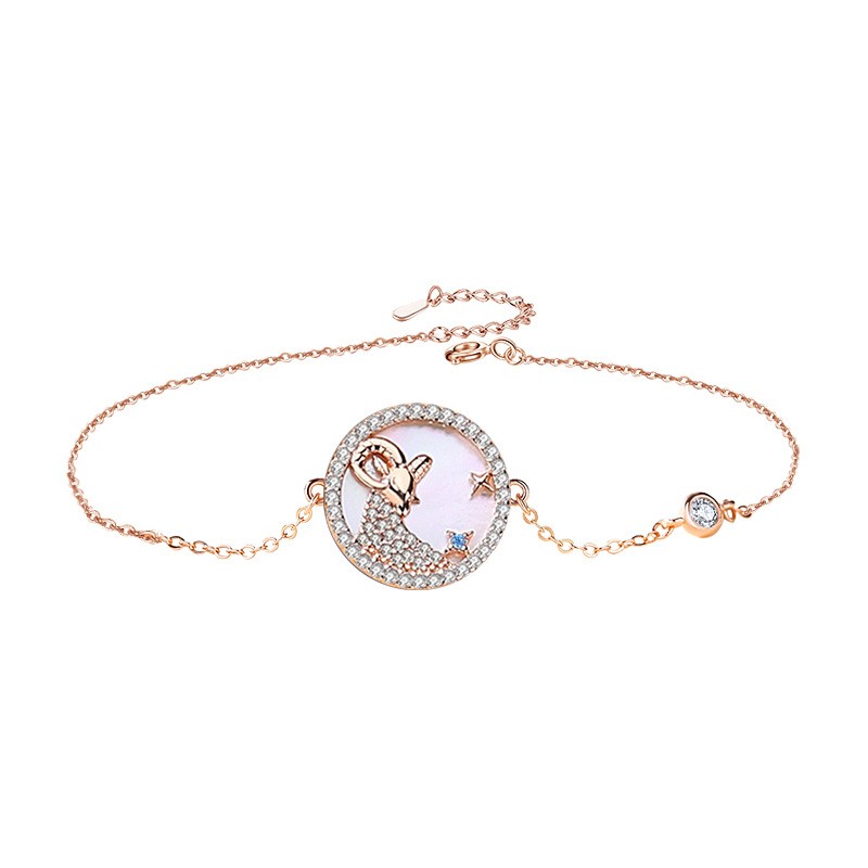 Title 6, Twelve Constellations Bracelet Female Sterling ...