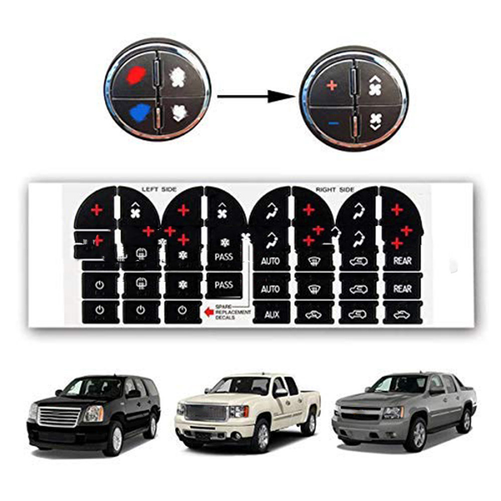 GM Car Button AC Central Control Repair Sticker 31 Keys