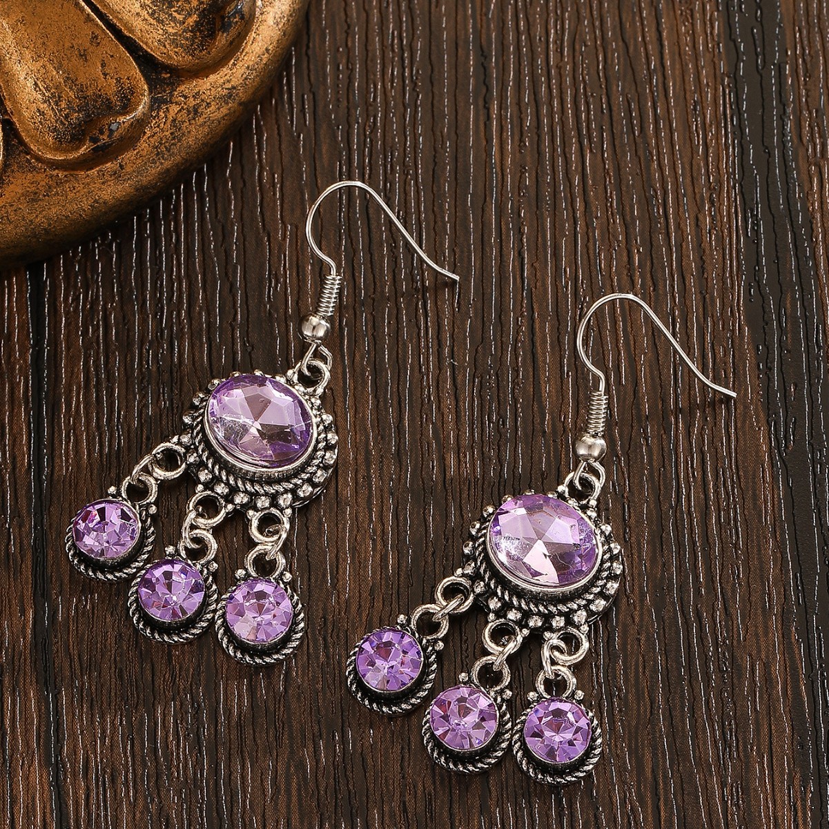 Long Tassel Alloy Earrings With Fashionable Exotic Style