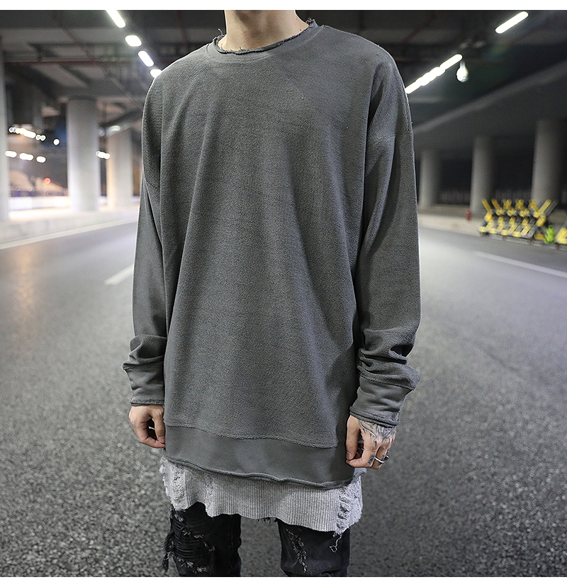 Terry Sweater With Reverse Design