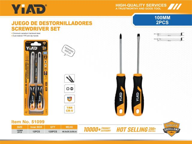 2PCS 4-inch Three-color Handle Screwdrivers, Only Support Self-pickup, Please Note That Free Shipping Is For Anti-bidding Price