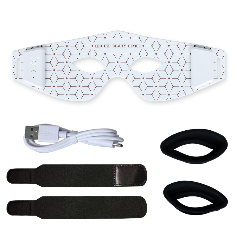 Masseur oculaire à lumière rouge en silicone, rechargeable sans fil, LED domestique – Image 3
