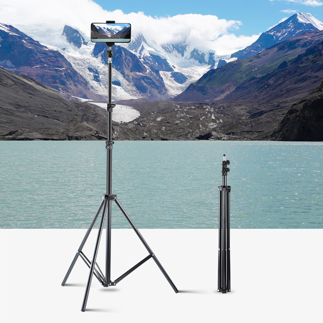 NEW 79 2m Tablet Floor Stand Tripod Stable Phone Holder Mount 4-10.6 Smartphone Tablet UK — 1
