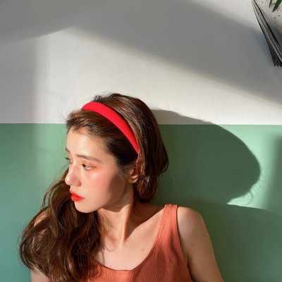 Pure Color Hair Bundle Sponge Hair Band Fairy Hair Accessories 8Red - Shop at LoveMi