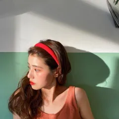 Pure Color Hair Bundle Sponge Hair Band Fairy Hair Accessories - 8Red - View 1
