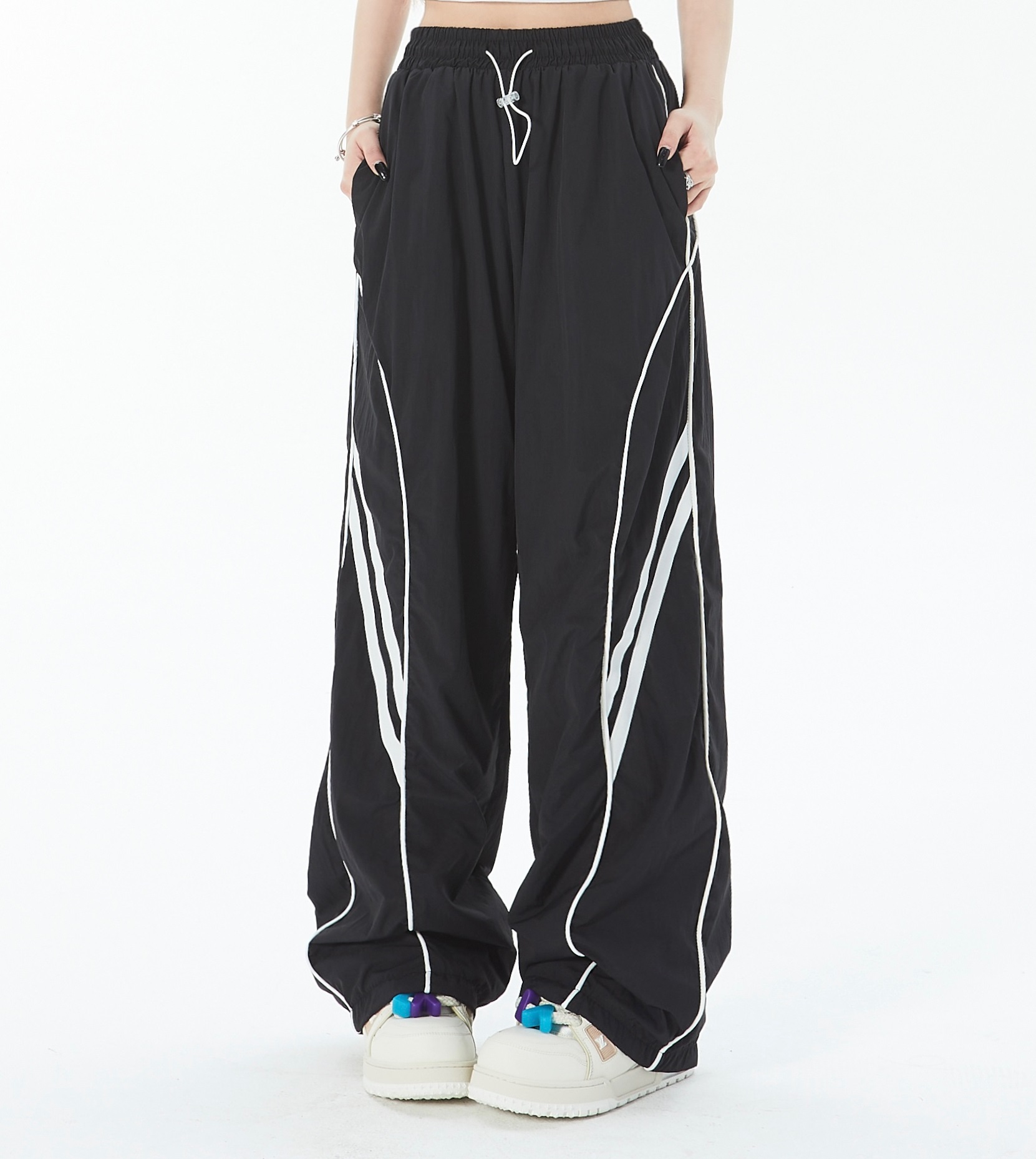 High Street Drape Drawstring Sports Pants, Unique And Unique To The Niche Pants