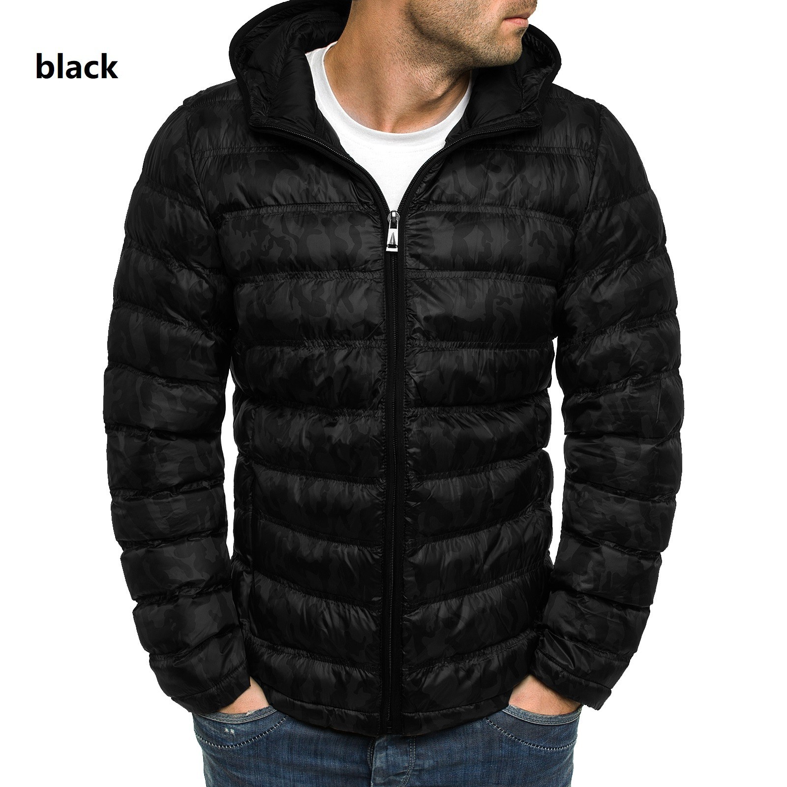 New Dark Dark Pattern Fashion Men's Hooded Cotton Clothing