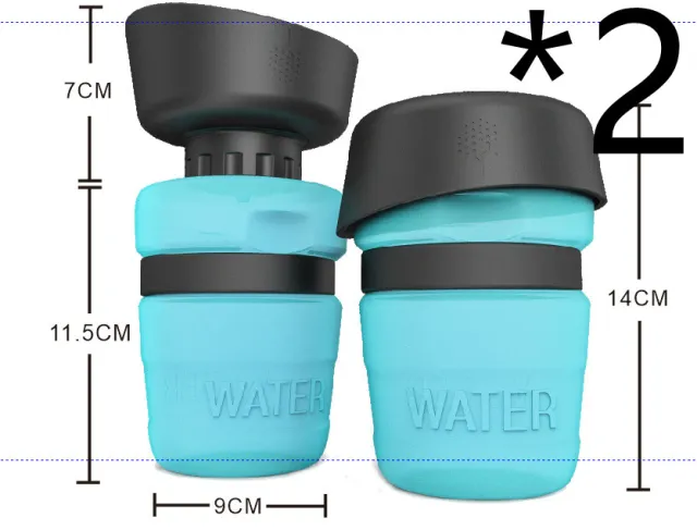 New Improved Creative Pet Water Bottle Sports Squeeze Travel Cup 2Pcs Sky Blue - Shop at LoveMi