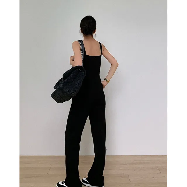 Fashion Casual Suspenders One piece Wide leg Pants Not Showing Waist Xl - Shop at LoveMi