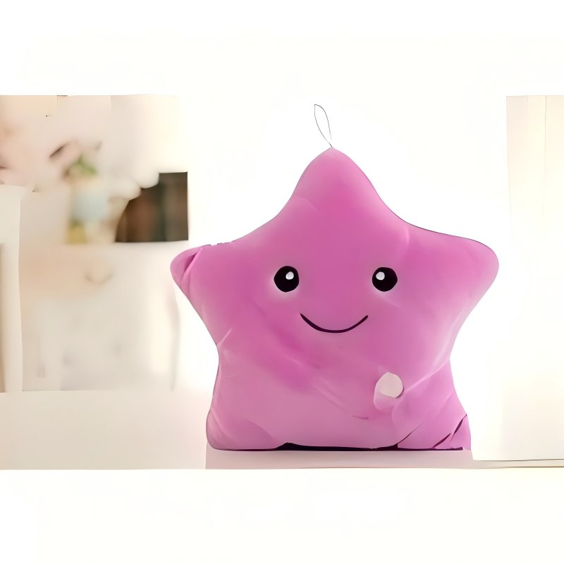 34CM Colorful Luminous Five-pointed Star Pillow Plush Toy Best Decoration 9