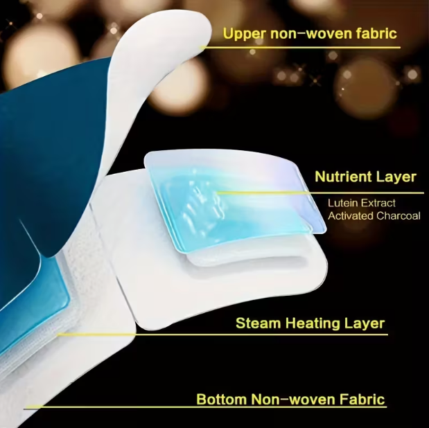 10pcs Sleep Lutein Steam Eye Mask - Light Blocking Warm Moisturizing Eye Cover For Night Relax