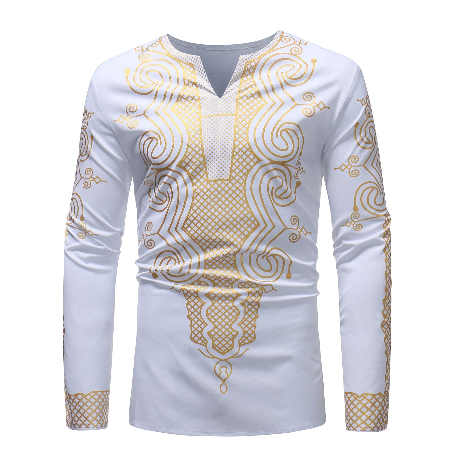 Fashion Base Print T-shirt Men's Casual