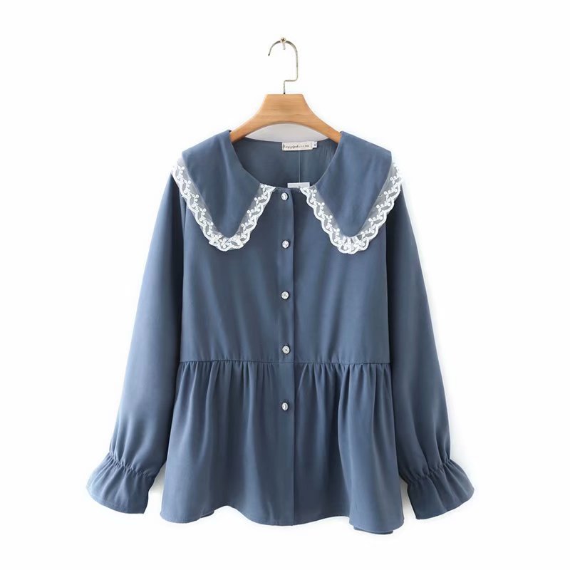 Title 8, Loose Age-reducing Casual Doll Collar Long-slee...