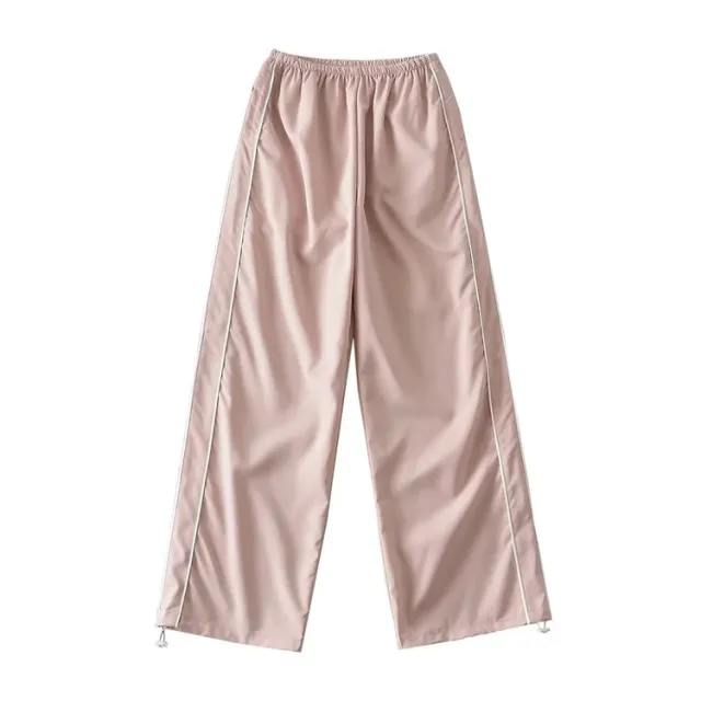 Women's Drawstring Striped Quick drying Casual Pants Pink - Shop at LoveMi