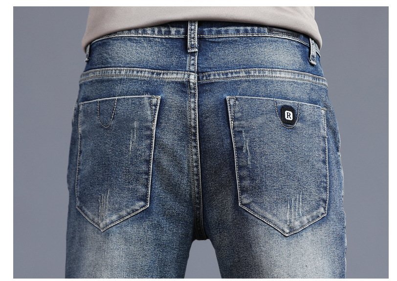 Title 3, Heren jeans gewassen, slim straight stretch voo...