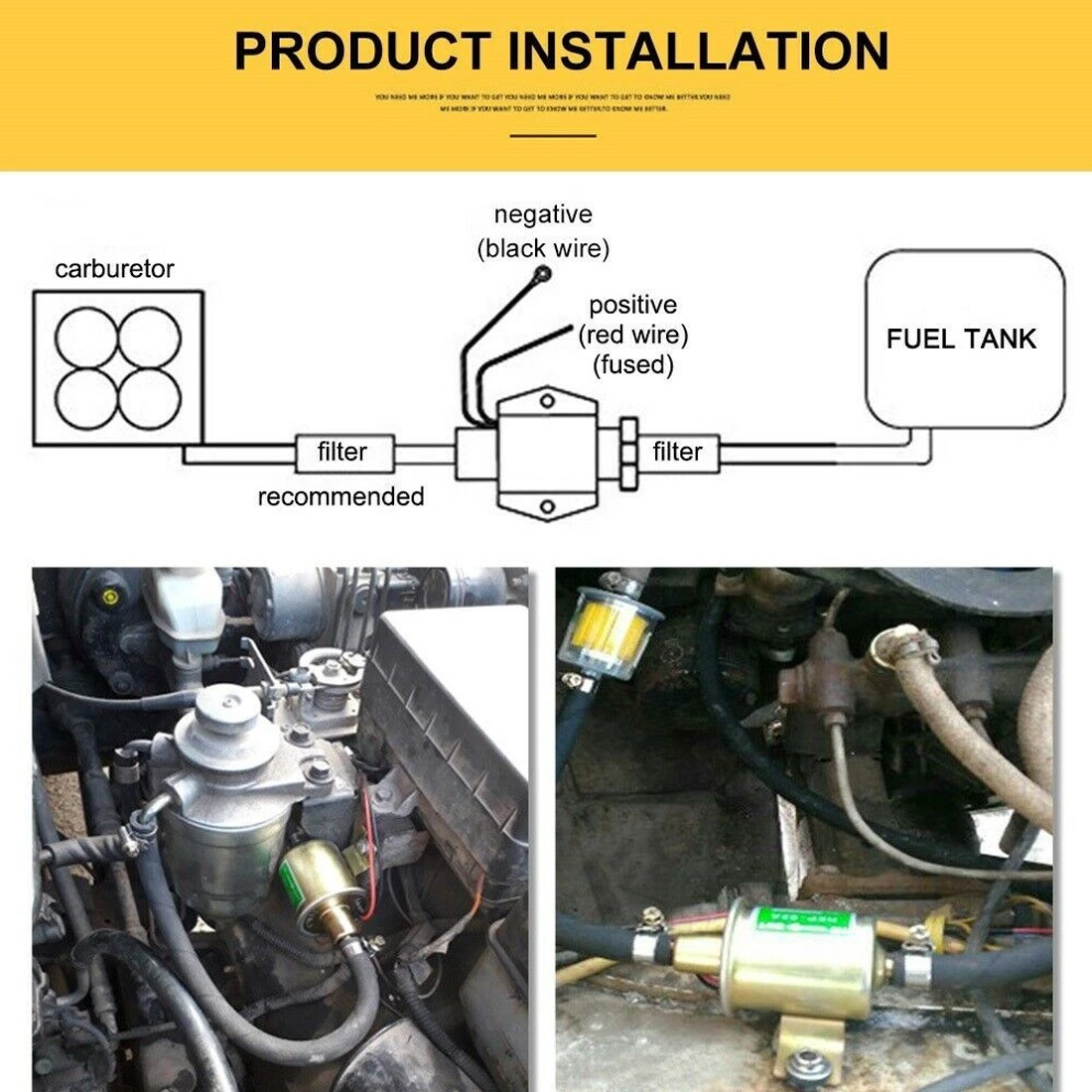 2PCS Car 12V Electric Fuel Pump HEP-02A Universal Inline Low Pressure Gas — image 7