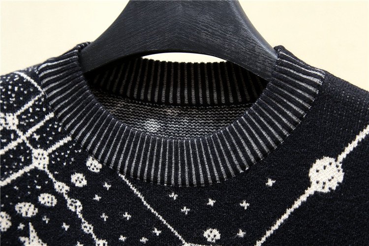 Title 5, Catwalk Starry Sky Cartoon Jacquard Sweater