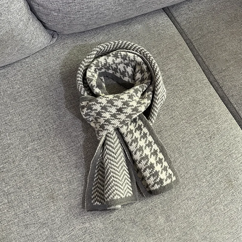 Thousand Bird Lattice Scarf Woman - Grey