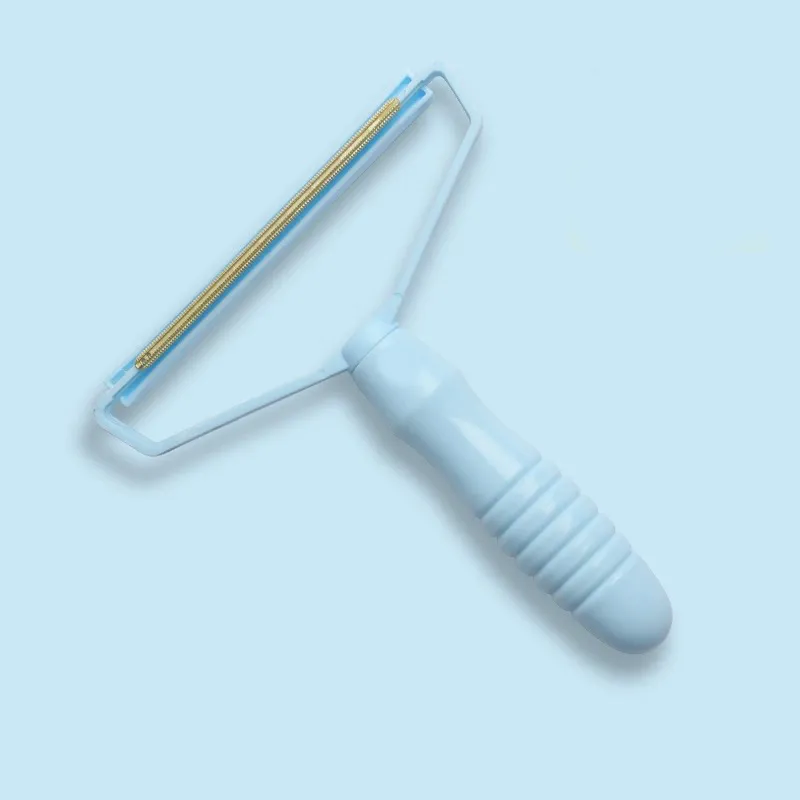Portable Fabric Shaver Pet Hair Remover Manual Lint Remover Dog Hair Remover Tool Removing Dust From Clothing Carpet Furniture Blankets - Blue