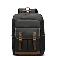 Backpack Fashion Travel Bag Laptop Bag Casual - Black - View 1