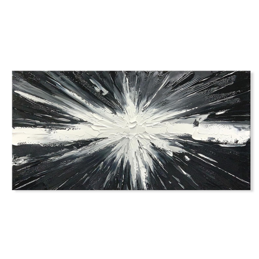 High-Quality Black And White Texture Living Room Decoration Painting Handmade Oil Painting On Canvas Abstract Wall Picture