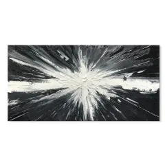 High-Quality Black And White Texture Living Room Decoration Painting Handmade Oil Painting On Canvas Abstract Wall Picture - Without Inner Frame - View 1