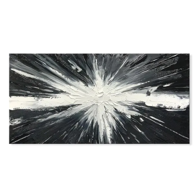 High Quality Black And White Texture Living Room Decoration Painting Handmade Oil Painting On Canvas Abstract Wall Picture Without Inner Frame - Shop at LoveMi
