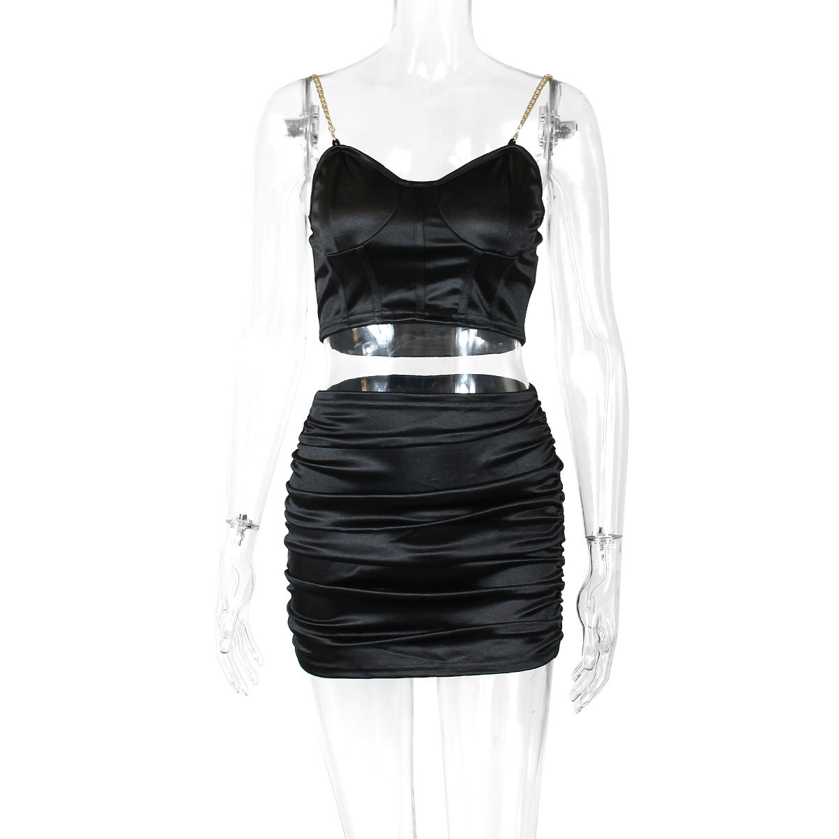 Women's Vest Two-piece V-neck Suspender Hip Skirt