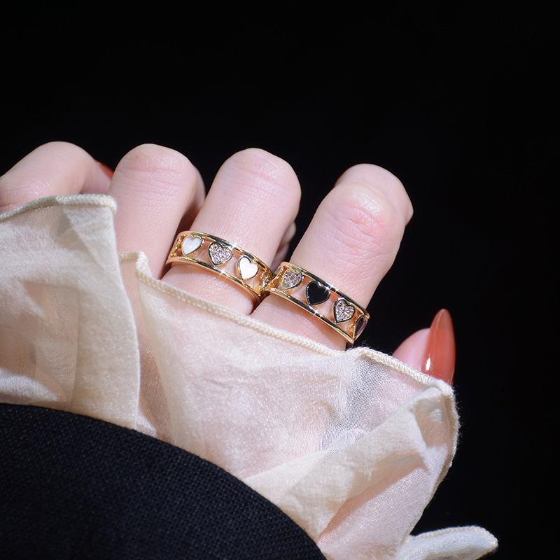 Couple's Niche Design Sense Of Light Luxury Hollow Zircon