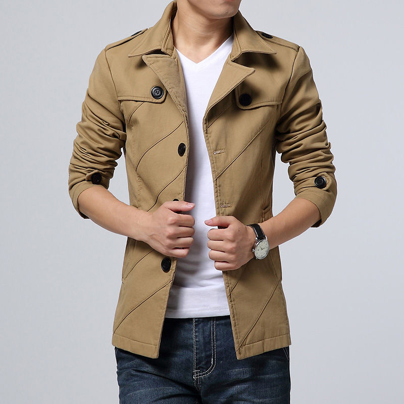 Windbreaker Men's Thin Jacket Mid-length