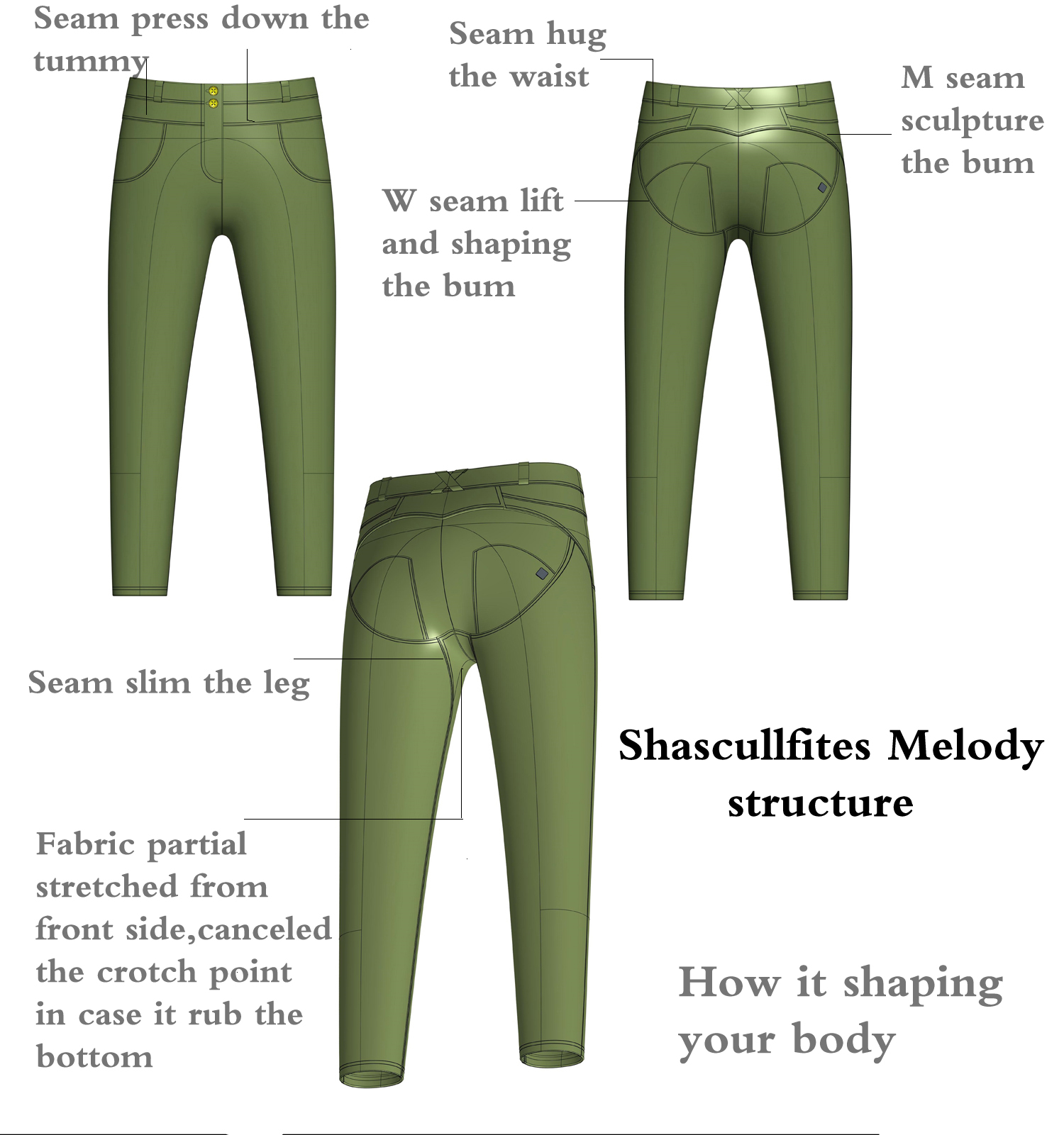 Title 12, Shascullfites Melody Baumwoll Leggings formen &...