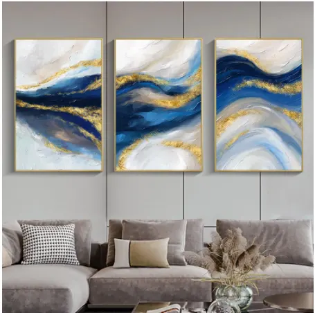 Abstract Canvas Painting Contemporary Art Poster Modern Home Living