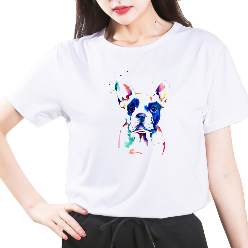 Title 5, French Bulldog Dog Print All-match T-shirt For ...