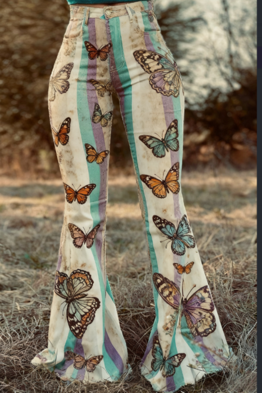 High-waisted Flared Jeans