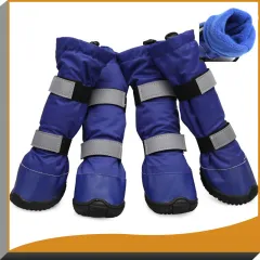 Waterproof Snow Pet Shoes Shoes General Rain Boots - Blue - View 1