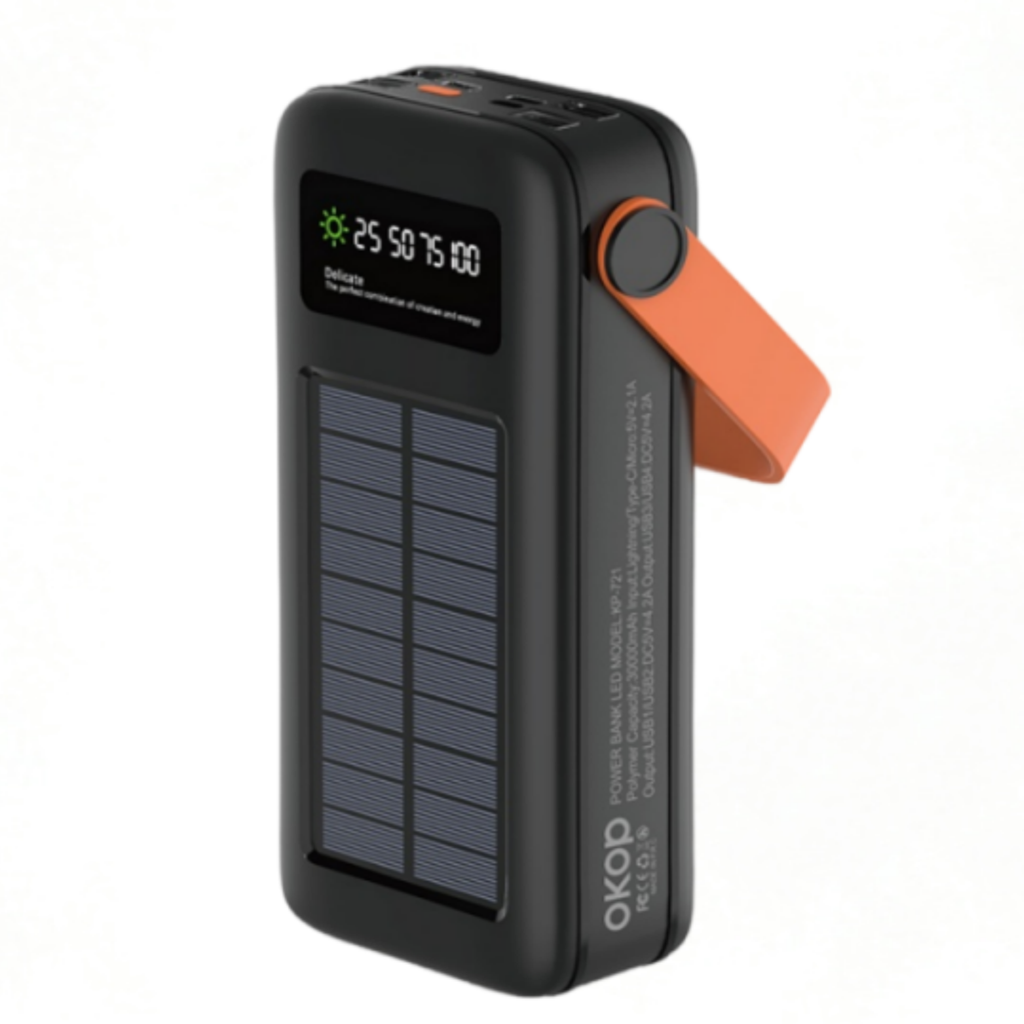 KP-721 Best-selling 30,000mAh High-Capacity Portable Power Bank With Handle And Digital Battery Display Factory Direct Shipping