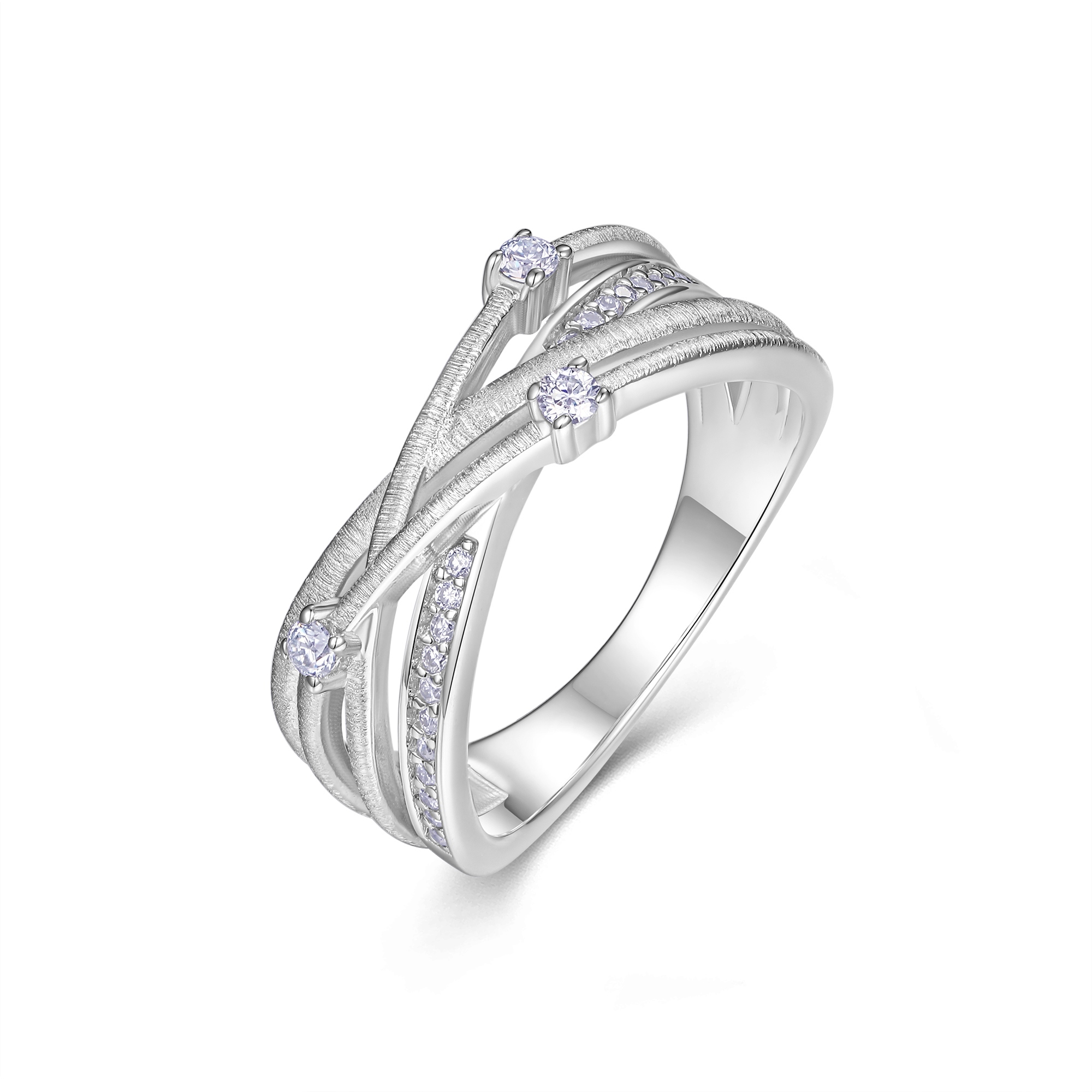 luksuslik minimalistlik ehtesõrmus moissaniidist