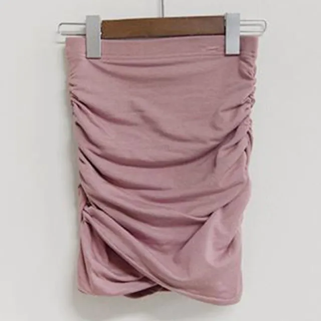Women's New All match High Waist Bag Hip Elastic Short Skirt Dark Pink - Shop at LoveMi