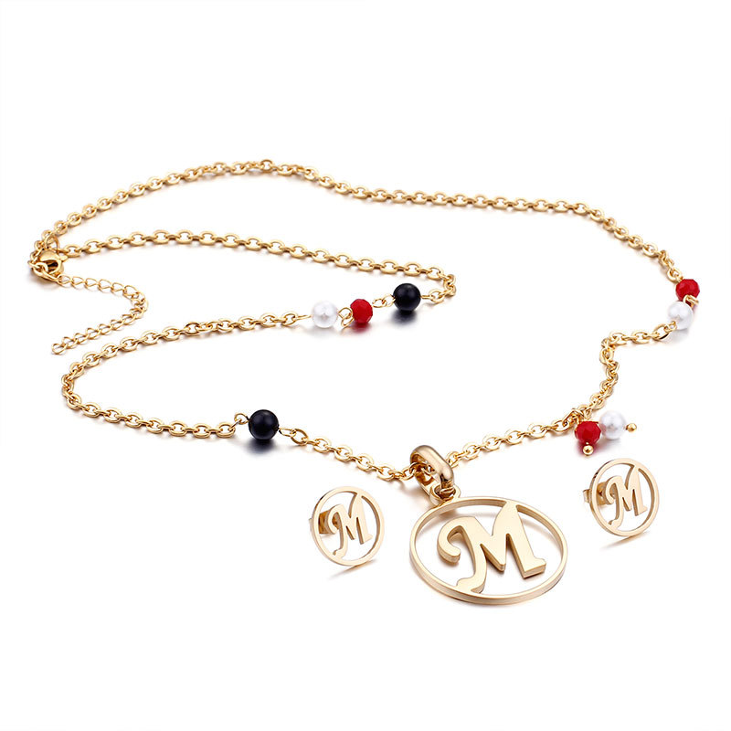 Personalized Letter M-shaped Stainless Steel Suit