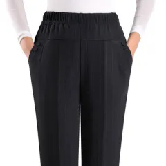 Women's Loose High Stretch Fiber Trousers - Dotted Line Autumn - View 1