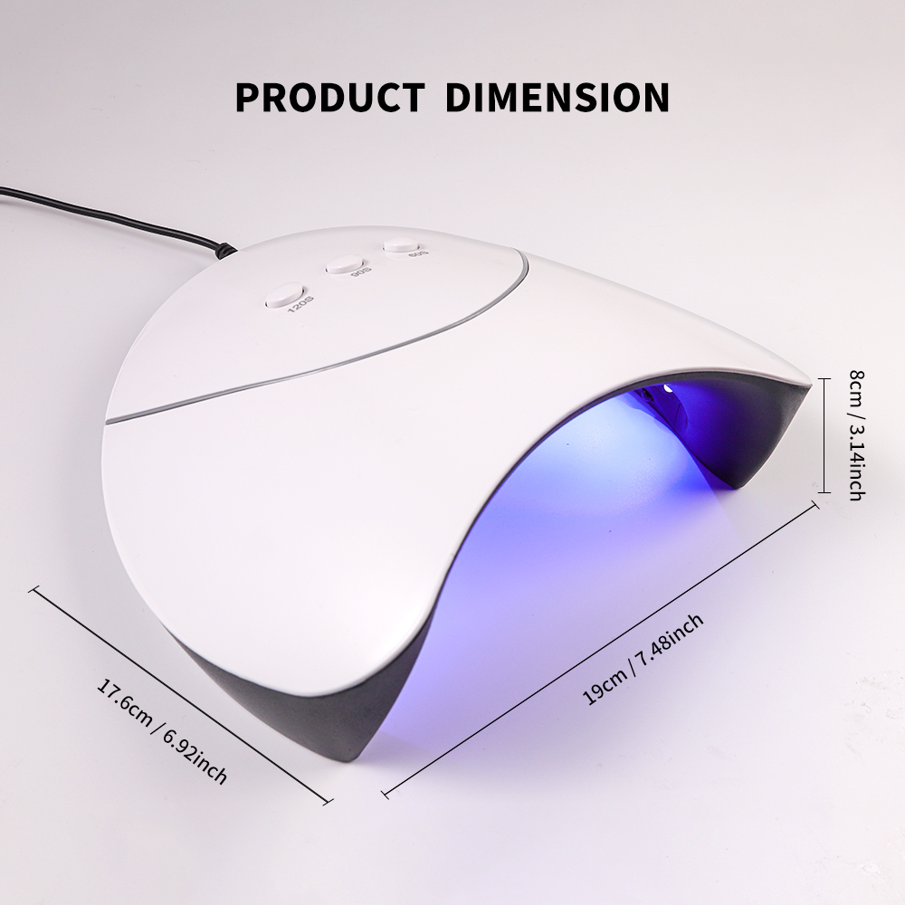 Professional UV Nail Lamp, LED, 6 UV Lights, Handheld Design, 3 Types Of Timing Settings, USB Rechargeable, Eye Protection Technology, Suitable For Use Nail Salons Or Home, For Nail Art Creation.