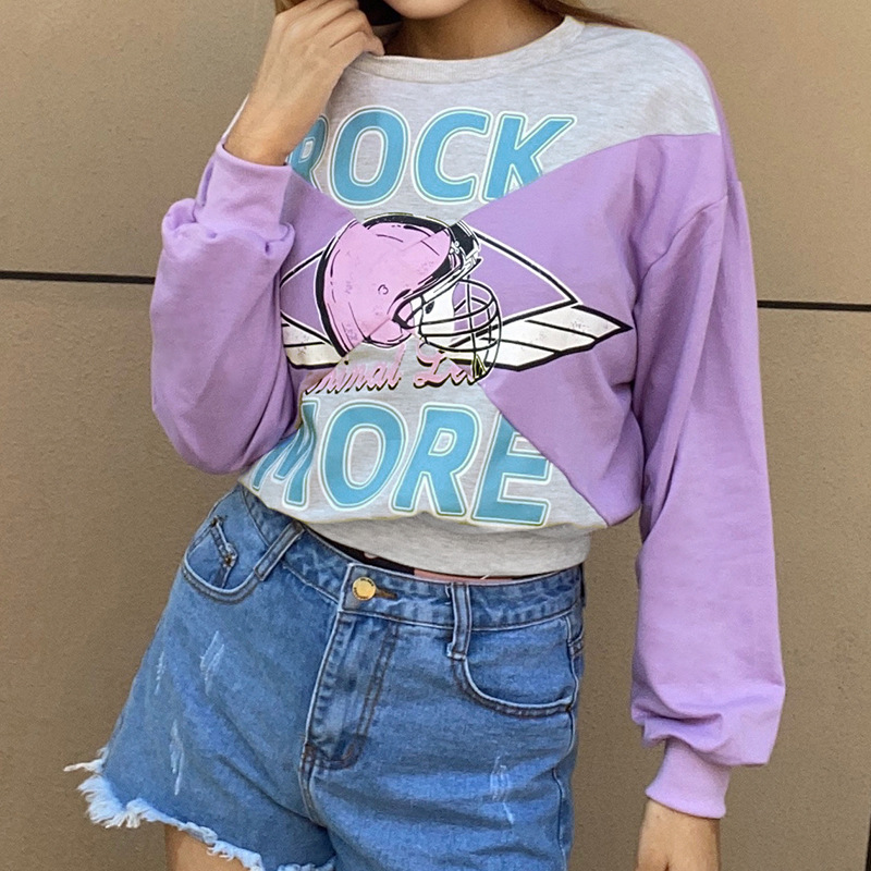 Title 2, Printed loose crew neck sweatshirt