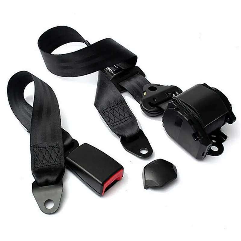 Motor Vehicle Adjustable 3-point Retractable Seat Belt Webbing Kit