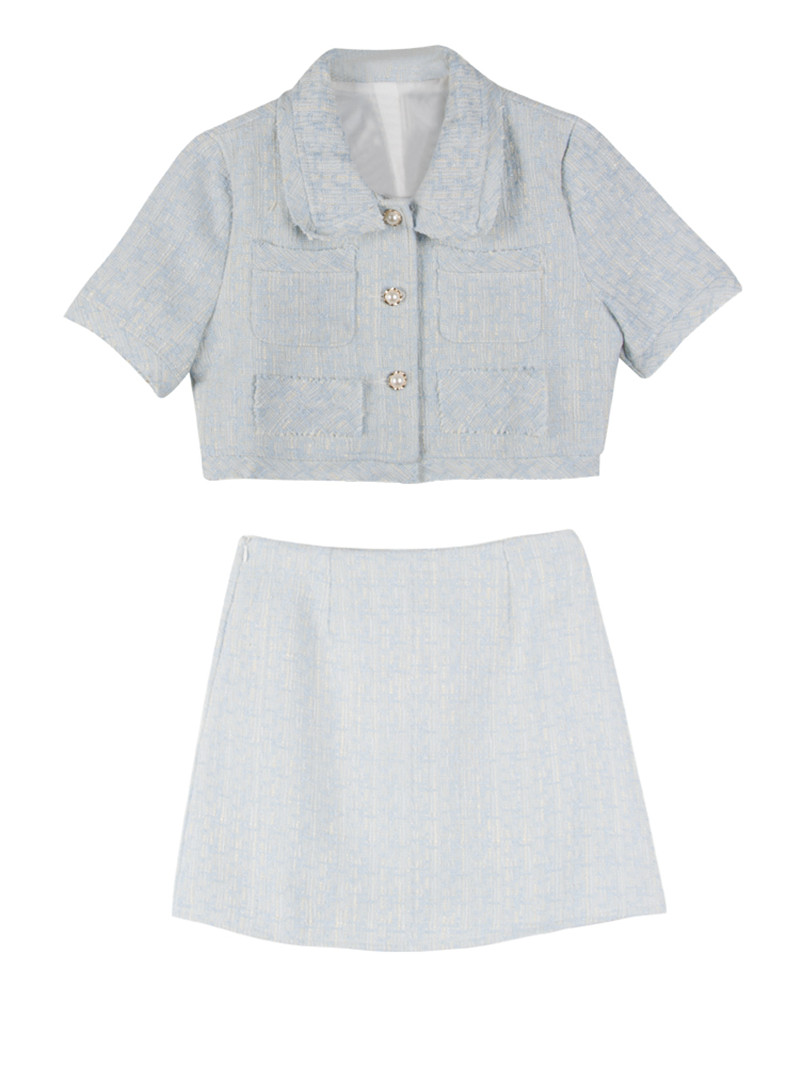 Lightly Cooked Suit, Western Style, High Waist Bag, Hip Skirt, Short Skirt, Small Fragrance