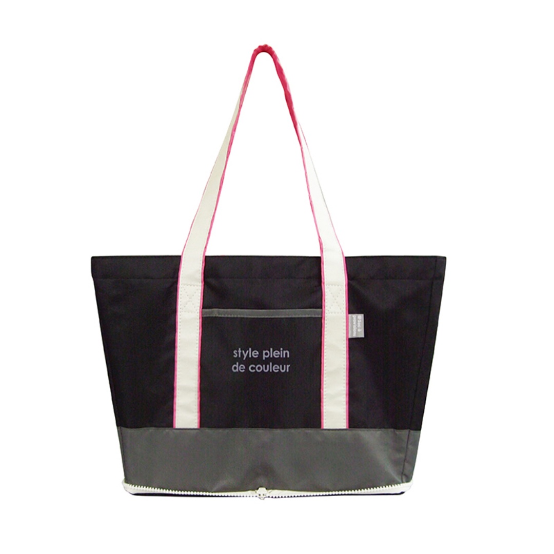 Large Supermarket Shopping Bag Eco Grocery Shoulder Bag Tote Foldable Reusable  Black