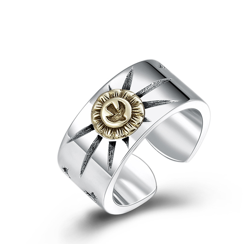 Ring Sun Ray Fashion Couple A Pair Of Ring Opening Men And Women