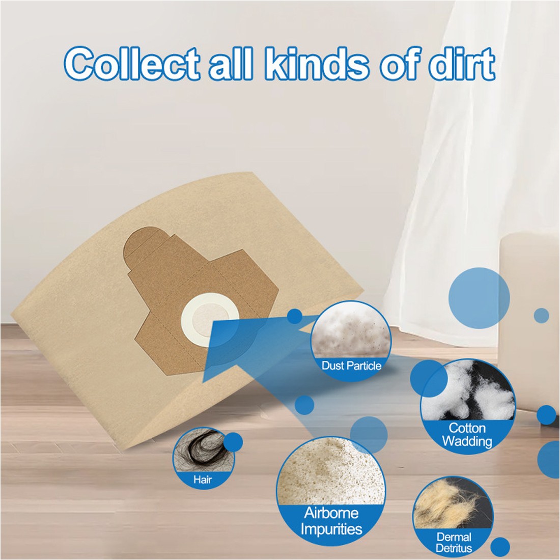 10pcs 20L Vacuum Cleaner Accessories Dust Bag Filter Garbage